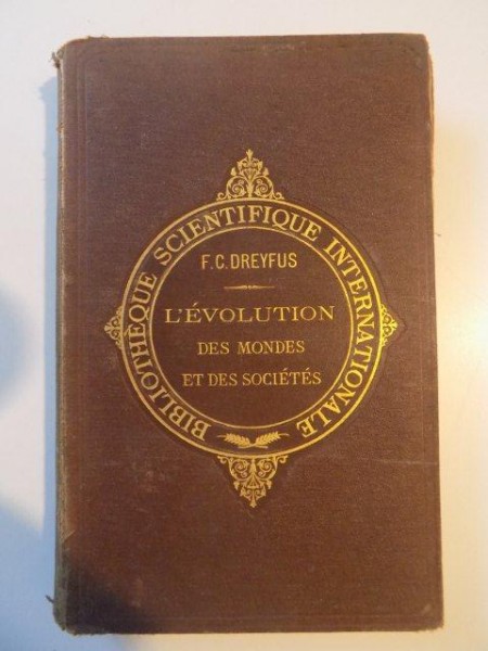 L'EVOLUTION DES MONDES ET DES SOCIETES de F. CAMILLE DREYFUS , 1888