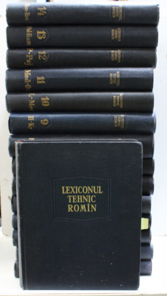 LEXICONUL TEHNIC ROMAN , VOLUMELE I - XV ( A - S ) , ELABORARE NOUA INTOCMITA DE CONSILIUL NATIONAL AL INGINERILOR SI TEHNICIENILOR , 1957 - 1964