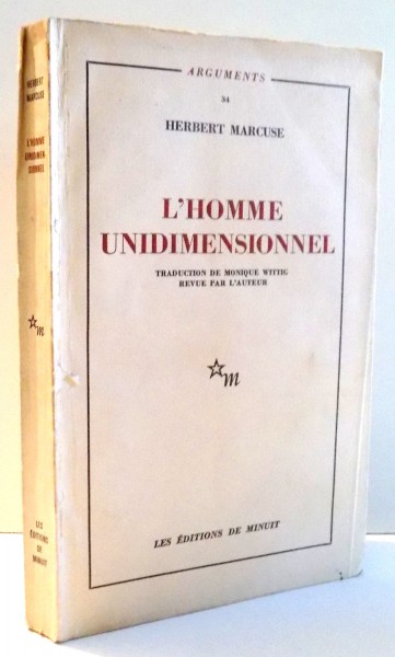 L`HOMME UNIDIMENSIONNEL par HERBERT MARCUSE , 1968