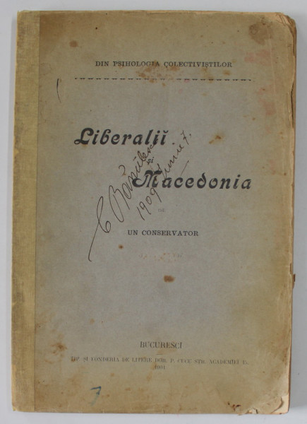 LIBERALII SI MACEDONIA de UN CONSERVATOR , 1901