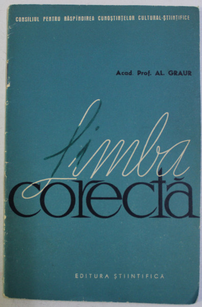 LIMBA CORECTA de AL. GRAUR , 1963