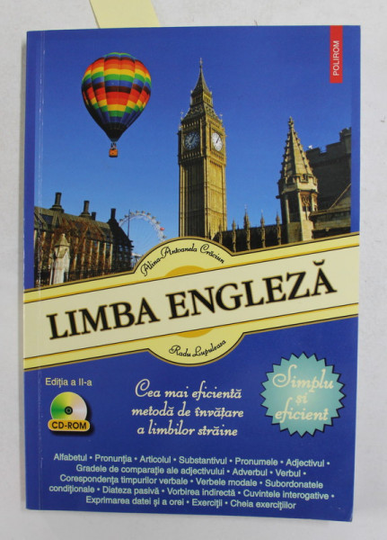 LIMBA ENGLEZA  - SIMPLU SI EFICIENT de ALINA - ANTOANELA CRACIUN si RADU LUPULEASA , 2012 , CONTINE CD *