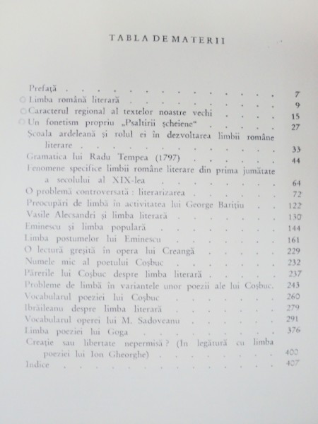 LIMBA ROMANA LITERARA-GAVRIL ISTRATE  1970