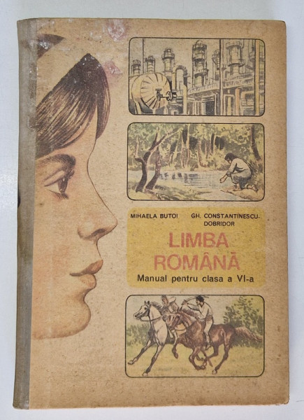 LIMBA ROMANA , MANUAL PENTRU CLASA A VI -A de MIHAELA BUTOI si GH. CONSTANTINESCU - DOBRIDOR , 1984 , PREZINTA HALOURI DE APA *