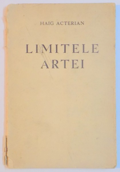 LIMITELE ARTEI de HAIG ACTERIAN  1939