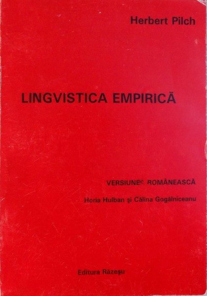 LINGVISTICA EMPIRICA de HERBERT PILCH