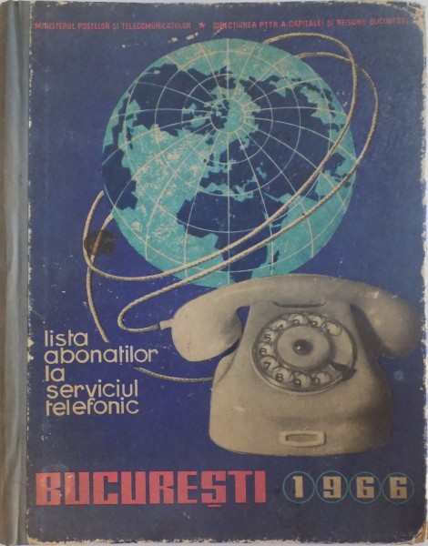LISTA ABONATILOR LA SERVICIUL TELEFONIC BUCURESTI, 1966