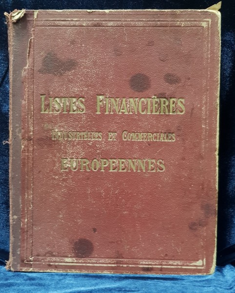 LISTES FINANCIERES, INDUSTRIELLES & COMERCIALES EUROPENNES - PARIS 1930