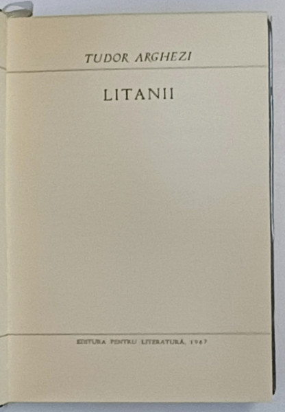 LITANII de TUDOR ARGHEZI , 1967