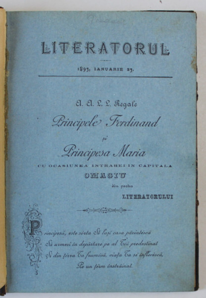 LITERATORUL , COLEGAT DE 13 NUMERE , ANUL XIV , NUMERELE 1 -13 CONSECUTIVE , 1893