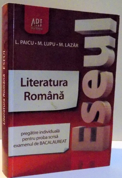 LITERATURA ROMANA de L. PAICU ... M. LAZAR , 2012