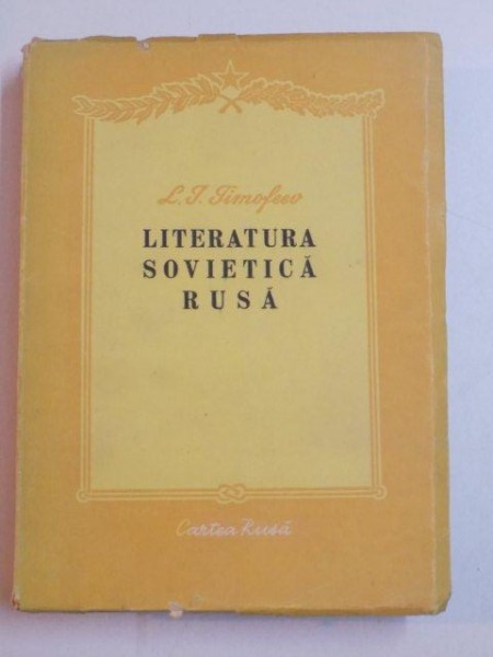 LITERATURA SOVIETICA RUSA de L.I TIMOFEEV , 1951