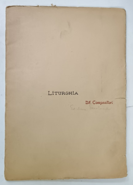 LITURGHIA , de S. SMOLENSCHI , G. NICULESCU , I. COSTESCU , G. CUCU - I. CHIRESCU , S. DRAGOI - BAZAVAN , 1953 , PARTITURI CU TEXT