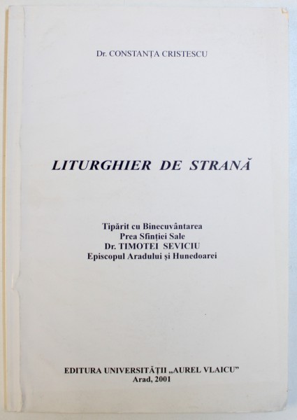 LITURGHIER DE STRANA de CONSTANTA CRISTESCU, 2001