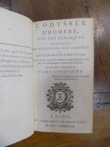 L'Odyssee d'Homere, Tom V, Paris 1788