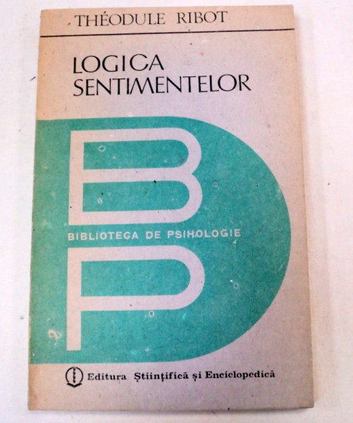 LOGICA SENTIMENTELOR-THEODULE RIBOT  1988