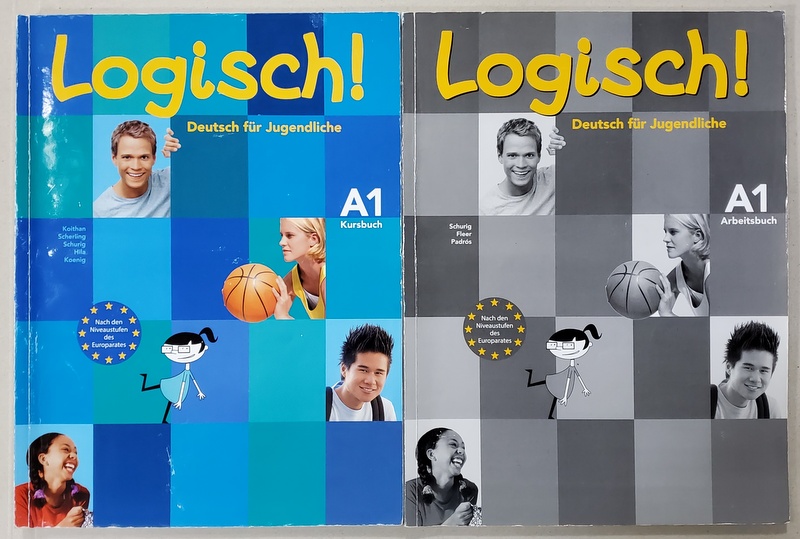 LOGISCH ! DEUTSCH FUR JUGENDLICHE , A1  , KURSBUCH und ARBEITSBUCH , VOLUMELE I - II , 2020