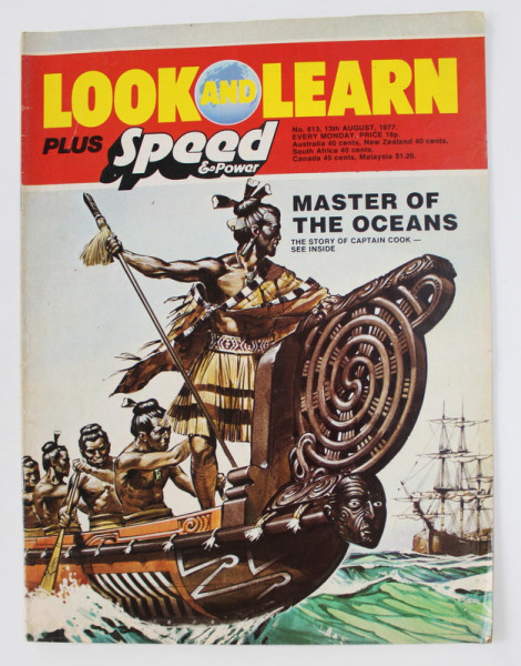 LOOK AND LEARN PLUS SPEED AND POWER , REVISTA ENGLEZA PENTRU COPII , STIINTA , ISTORIE , GEOGRAFIE , ETC., 13 AUGUST  , 1977