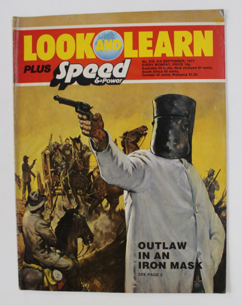 LOOK AND LEARN PLUS SPEED AND POWER , REVISTA ENGLEZA PENTRU COPII , STIINTA , ISTORIE , GEOGRAFIE , ETC., 3 SEPT. , 1977
