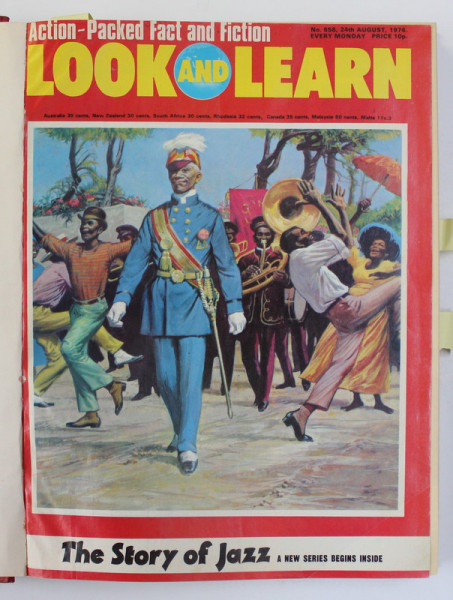 LOOK AND LEARN , REVISTA , COLEGAT DE 10  NUMERE APARUTE IN AUGUST  - NOIEMBRIE 1974