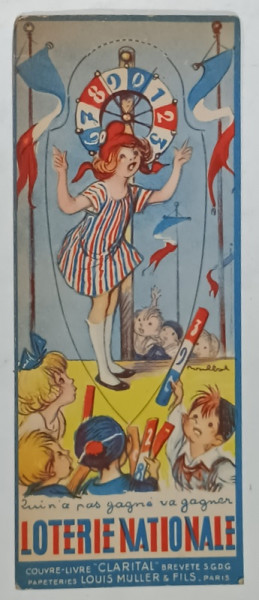 LOTERIE NATIONALE , RECLAMA  SEMN DE CARTE , PARIS , INCEPUTUL SEC. XX