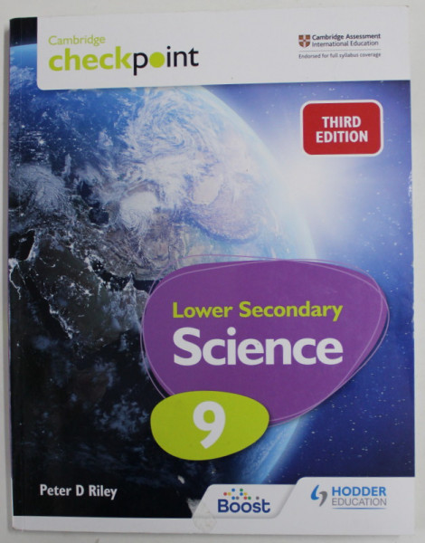 LOWER SECONDARY SCIENCE , 9 , by PETER D. RILEY , CAMBRIDGE CHECKPOINT , 2022