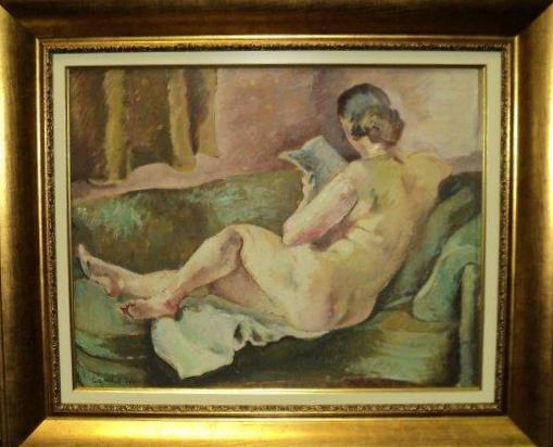 Lucretia Mihail Silion (n. 1895) - Nud pe canapea