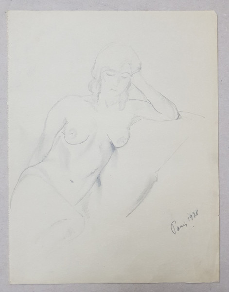 LUCRETIA  MIHAIL SILION ,  NUD , DESEN  , PARIS , 1928