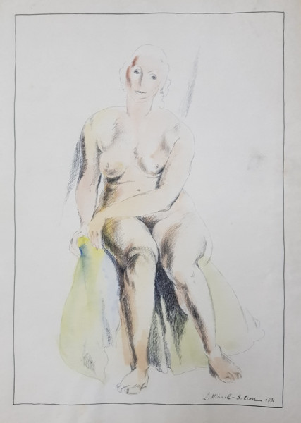 LUCRETIA  MIHAIL SILION , NUD , GRAFICA , 1931