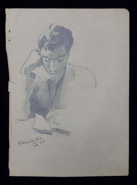 LUCRETIA  MIHAIL SILION ,  TANAR CITIND , DESEN ,  1953