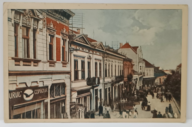 LUGOJ , IZABELA -  PLATZ , CLADIRI CU MAGAZINE LA PARTER , CARTE POSTALA ILUSTRATA , 1918