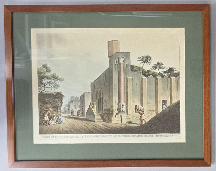 Luigi Mayer(1755-1803) - O Moschee cu un fragment antic in vechea Alexandria, lnga Poarta Rosetta