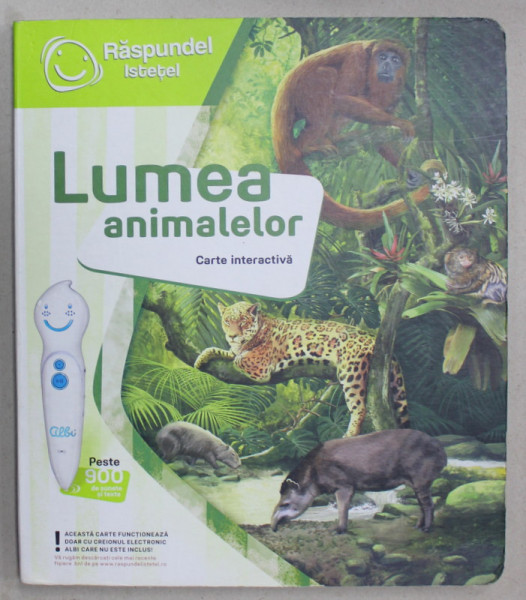 LUMEA ANIMALELOR , CARTE INTERACTIVA , 2021 , LIPSA CREIONUL ELECTRONIC *