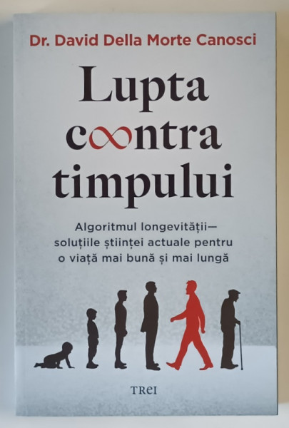 LUPTA CONTRA TIMPULUI , ALGORITMULUI LONGEVITATII , SOLUTIILE STIINTEI ACTUALE PENTRU O VIATA MAI BUNA SI MAI LUNGA de DAVID DELLA MORTE CANOSCI , 2025 *MICI DEFECTE COTOR