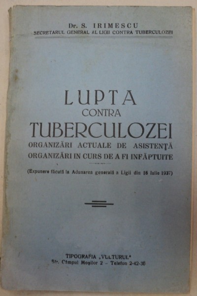LUPTA CONTRA TUBERCULOZEI-S.IRIMESCU