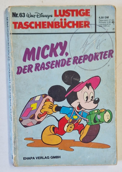 LUSTIGE TASCHENBUCHER  ( CARTEA VESELA DE BUZUNAR  ), BENZI DESENATE CU TEXT IN LIMBA GERMANA , NR.63 , 1979