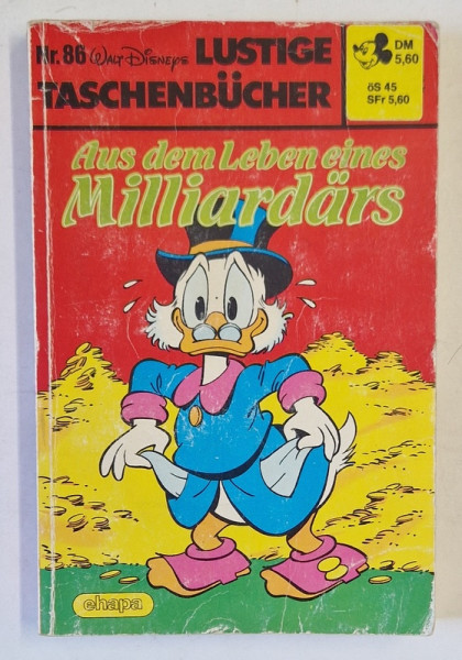 LUSTIGE TASCHENBUCHER  ( CARTEA VESELA DE BUZUNAR  ), BENZI DESENATE CU TEXT IN LIMBA GERMANA , NR.86 , 1983