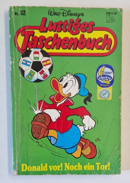 LUSTIGES TASCHENBUCH ( CARTEA VESELA DE BUZUNAR  ), BENZI DESENATE CU TEXT IN LIMBA GERMANA , NR. 32 , 1988