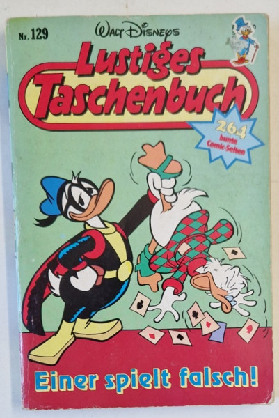 LUSTIGES TASCHENBUCH ( CARTEA VESELA DE BUZUNAR  ), BENZI DESENATE CU TEXT IN LIMBA GERMANA , NR.129 , 1988