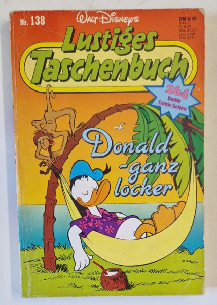LUSTIGES TASCHENBUCH ( CARTEA VESELA DE BUZUNAR  ), BENZI DESENATE CU TEXT IN LIMBA GERMANA , NR.138 , 1989