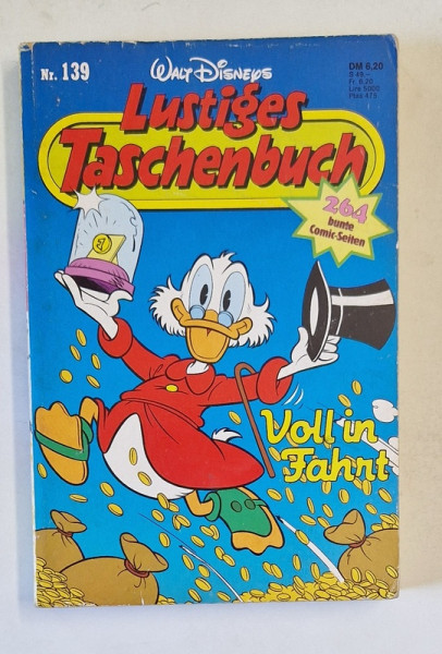 LUSTIGES TASCHENBUCH ( CARTEA VESELA DE BUZUNAR  ), BENZI DESENATE CU TEXT IN LIMBA GERMANA , NR.139 , 1989
