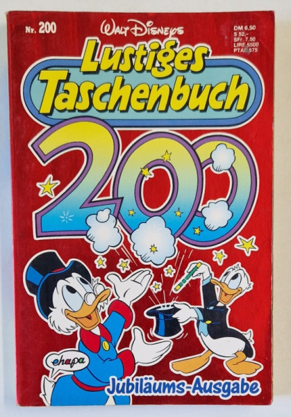 LUSTIGES TASCHENBUCH ( CARTEA VESELA DE BUZUNAR  ), BENZI DESENATE CU TEXT IN LIMBA GERMANA , NR.200 , 1994