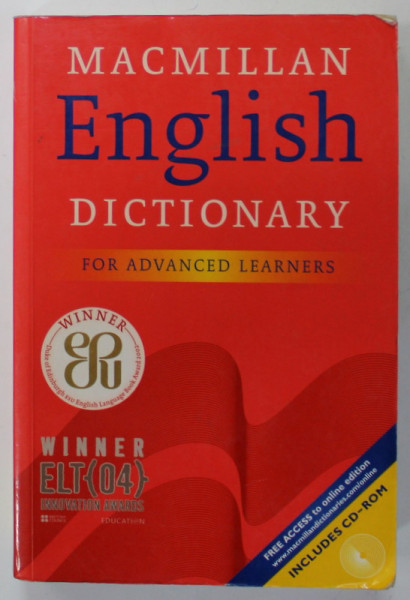 MACMILLAN ENGLISH DICTIONARY FOR ADVANCED LEARNERS , 2002 , PREZINTA URME DE UZURA  , LIPSA CD *