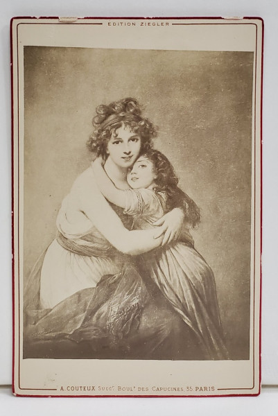 MADAME LEBRUN ET SA FILLE ,  MUZEUL LUVRU , FOTOGRAF A. COUTEUX , PARIS , REPRODUCERE , INCEPUTUL SEC. XX