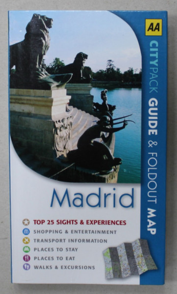 MADRID , CITYPACK GUIDE and FOLDOUT MAP , 1997, HARTA INCLUSA
