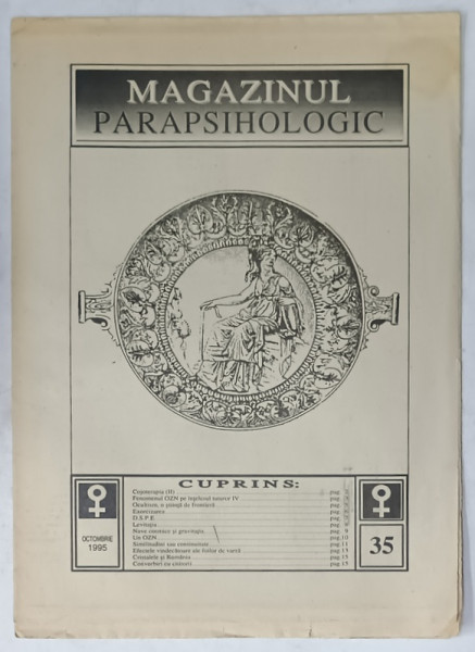 MAGAZINUL PARAPSIHOLOGIC , REVISTA , NR. 35 , 1995