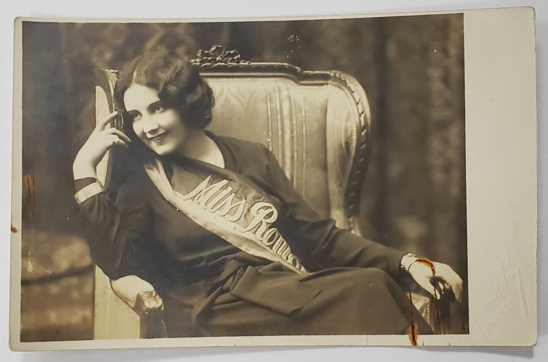 MAGDA DEMETRESCU , MISS ROMANIA 1929 , CARTE POSTALA ILUSTRATA , 1929