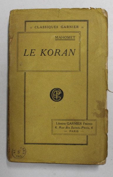 MAHOMET - LE KORAN , 1920