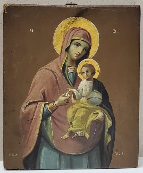 Maica Domnului cu Pruncul - Icoana Romaneasca, 1928