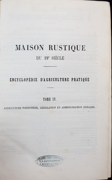 MAISON RUSTIQUE DU 19e SIECLE par MM. BAILLY, BIXIO et MALEPEYRE - PARIS